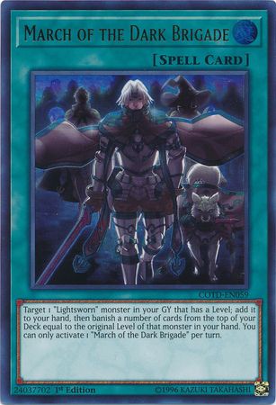 March of the Dark Brigade COTD EN059 Ultra Rare 1st Edition Code of the Duelist 1st Edition Singles March of the Dark Brigade COTD EN059 Ultra Rare 1st Edition Code of the Duelist 1st Edition Singles