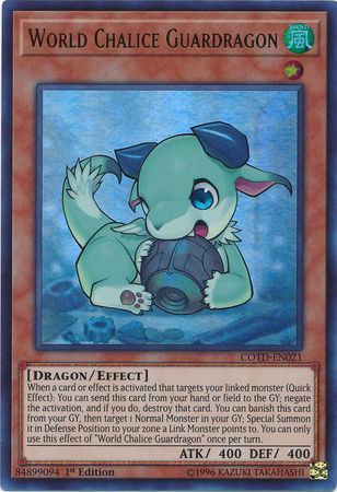 World Chalice Guardragon COTD EN021 Ultra Rare 1st Edition Code of the Duelist 1st Edition Singles World Chalice Guardragon COTD EN021 Ultra Rare 1st Edition Code of the Duelist 1st Edition Singles