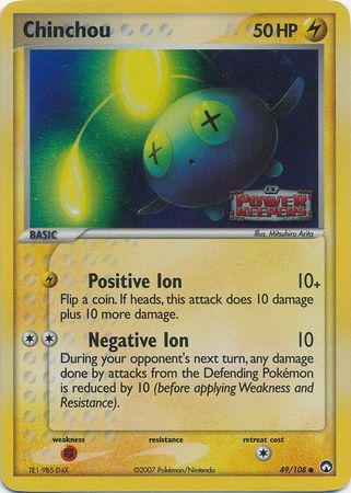 Chinchou 49 108 Common Reverse Holo Ex Power Keepers Reverse Holo Singles Chinchou 49 108 Common Reverse Holo Ex Power Keepers Reverse Holo Singles