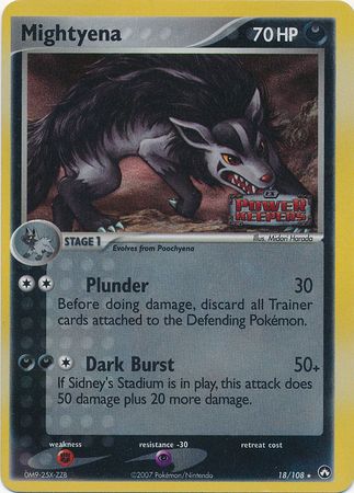Mightyena 18 108 Rare Reverse Holo Mightyena 18 108 Rare Reverse Holo