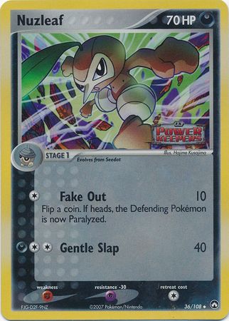 Nuzleaf 36 108 Uncommon Reverse Holo Nuzleaf 36 108 Uncommon Reverse Holo