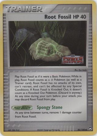 Root Fossil 86 108 Common Reverse Holo Root Fossil 86 108 Common Reverse Holo