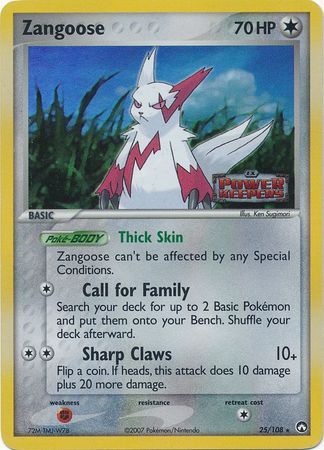 Zangoose 25 108 Rare Reverse Holo Ex Power Keepers Reverse Holo Singles Zangoose 25 108 Rare Reverse Holo Ex Power Keepers Reverse Holo Singles