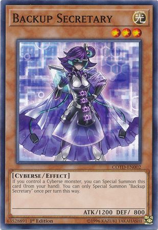 Backup Secretary COTD EN002 Common 1st Edition Code of the Duelist 1st Edition Singles Backup Secretary COTD EN002 Common 1st Edition Code of the Duelist 1st Edition Singles