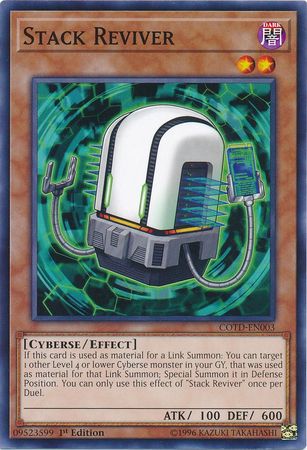 Stack Reviver COTD EN003 Common 1st Edition Code of the Duelist 1st Edition Singles Stack Reviver COTD EN003 Common 1st Edition Code of the Duelist 1st Edition Singles