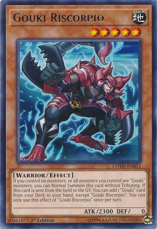 Gouki Riscorpio COTD EN011 Rare 1st Edition Code of the Duelist 1st Edition Singles Gouki Riscorpio COTD EN011 Rare 1st Edition Code of the Duelist 1st Edition Singles