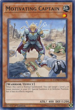 Motivating Captain COTD EN031 Rare 1st Edition Code of the Duelist 1st Edition Singles Motivating Captain COTD EN031 Rare 1st Edition Code of the Duelist 1st Edition Singles