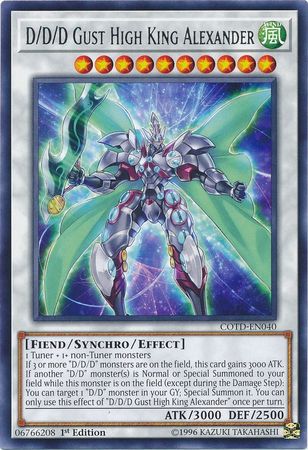 D D D Gust High King Alexander COTD EN040 Rare 1st Edition D D D Gust High King Alexander COTD EN040 Rare 1st Edition