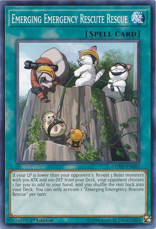 Emerging Emergency Rescute Rescue COTD EN061 Common 1st Edition Code of the Duelist 1st Edition Singles Emerging Emergency Rescute Rescue COTD EN061 Common 1st Edition Code of the Duelist 1st Edition Singles