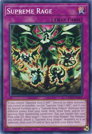 Supreme Rage COTD EN070 Common 1st Edition Supreme Rage COTD EN070 Common 1st Edition