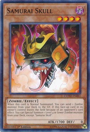 Samurai Skull COTD EN081 Common 1st Edition Samurai Skull COTD EN081 Common 1st Edition