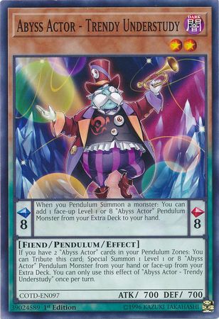 Abyss Actor Trendy Understudy COTD EN097 Common 1st Edition Code of the Duelist 1st Edition Singles Abyss Actor Trendy Understudy COTD EN097 Common 1st Edition Code of the Duelist 1st Edition Singles