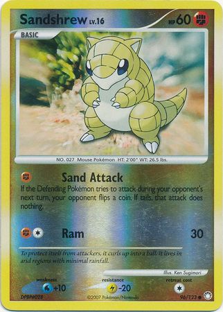 Sandshrew 96 123 Common Reverse Holo Sandshrew 96 123 Common Reverse Holo