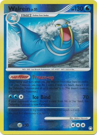Walrein 39 123 Rare Reverse Holo Walrein 39 123 Rare Reverse Holo