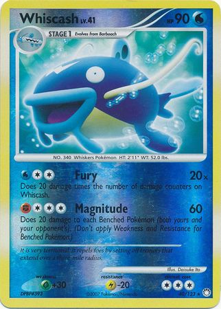Whiscash 40 123 Rare Reverse Holo Whiscash 40 123 Rare Reverse Holo