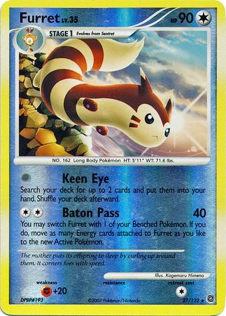 Furret 27 132 Rare Reverse Holo Furret 27 132 Rare Reverse Holo