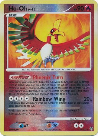 Card Ho-Oh 10/132 da coleção Secret Wonders