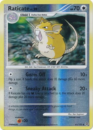 Raticate 61 132 Uncommon Reverse Holo Raticate 61 132 Uncommon Reverse Holo