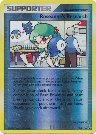 Roseanne's Research Uncommon Pokemon Card DP3 Secret Wonders 125/132 