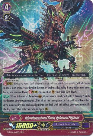 Interdemensional Beast Upheaval Pegasus G FC01 042EN Double Rare RR Cardfight Vanguard Fighter s Collection 2015 Singles Interdemensional Beast Upheaval Pegasus G FC01 042EN Double Rare RR Cardfight Vanguard Fighter s Collection 2015 Singles