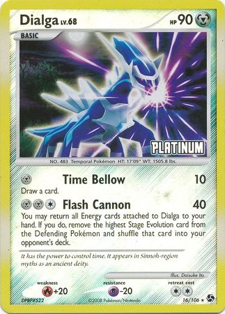 Dialga 16 106 Rare Reverse Holo Dialga 16 106 Rare Reverse Holo