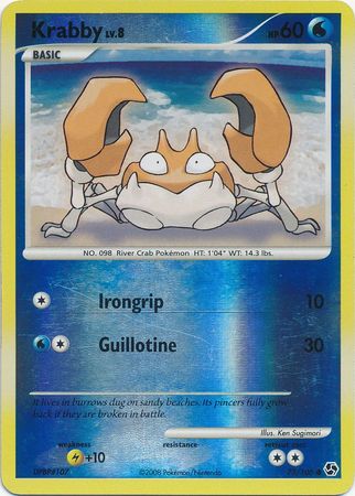 Krabby 75 106 Common Reverse Holo Krabby 75 106 Common Reverse Holo