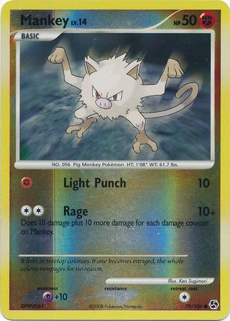 Mankey 79 106 Common Reverse Holo Diamond Pearl Great Encounters Reverse Holo Singles Mankey 79 106 Common Reverse Holo Diamond Pearl Great Encounters Reverse Holo Singles