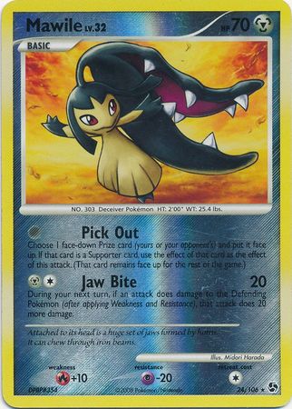 Mawile 24 106 Rare Reverse Holo Diamond Pearl Great Encounters Reverse Holo Singles Mawile 24 106 Rare Reverse Holo Diamond Pearl Great Encounters Reverse Holo Singles
