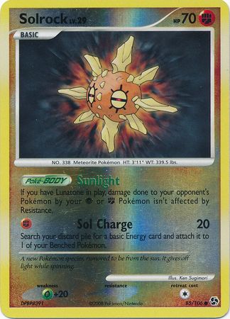Solrock 85 106 Common Reverse Holo Solrock 85 106 Common Reverse Holo