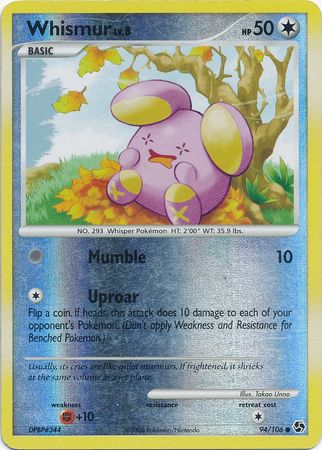 Whismur 94 106 Common Reverse Holo Diamond Pearl Great Encounters Reverse Holo Singles Whismur 94 106 Common Reverse Holo Diamond Pearl Great Encounters Reverse Holo Singles