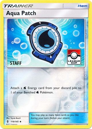 Aqua Patch 119 145 Staff League Cup Promo Pokemon Championship League Organized Play Promos Aqua Patch 119 145 Staff League Cup Promo Pokemon Championship League Organized Play Promos