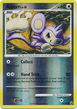 Aipom 50 100 Common Reverse Holo Diamond Pearl Majestic Dawn Reverse Holo Singles Aipom 50 100 Common Reverse Holo Diamond Pearl Majestic Dawn Reverse Holo Singles