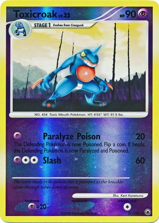 Toxicroak 31 100 Rare Reverse Holo Diamond Pearl Majestic Dawn Reverse Holo Singles Toxicroak 31 100 Rare Reverse Holo Diamond Pearl Majestic Dawn Reverse Holo Singles