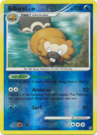 Bibarel 32 100 Uncommon Reverse Holo Diamond Pearl Stormfront Reverse Holo Singles Bibarel 32 100 Uncommon Reverse Holo Diamond Pearl Stormfront Reverse Holo Singles