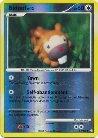 Bidoof 54 100 Common Reverse Holo Bidoof 54 100 Common Reverse Holo