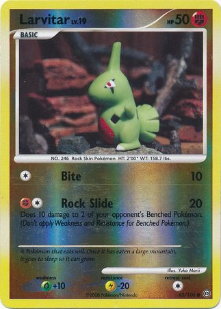 Larvitar 63 100 Common Reverse Holo Larvitar 63 100 Common Reverse Holo