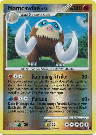 Mamoswine 21 100 Rare Reverse Holo Diamond Pearl Stormfront Reverse Holo Singles Mamoswine 21 100 Rare Reverse Holo Diamond Pearl Stormfront Reverse Holo Singles