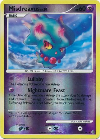 Misdreavus 68 100 Common Reverse Holo Misdreavus 68 100 Common Reverse Holo