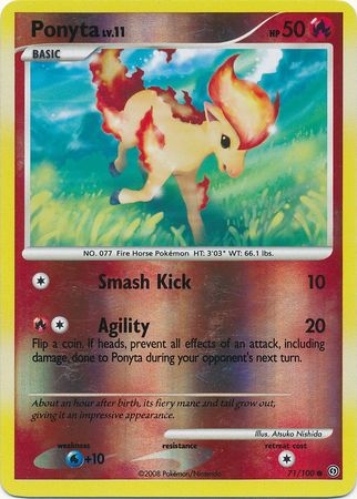 Ponyta 71 100 Common Reverse Holo Ponyta 71 100 Common Reverse Holo