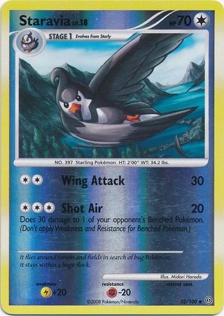 Staravia 52 100 Uncommon Reverse Holo Staravia 52 100 Uncommon Reverse Holo