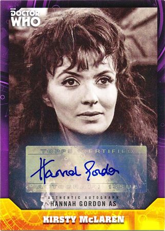 Hannah Gordon as Kirsty McLaren Purple 10 Autograph Signature Hannah Gordon as Kirsty McLaren Purple 10 Autograph Signature