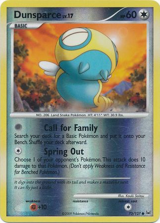 Dunsparce 73 127 Common Reverse Holo Dunsparce 73 127 Common Reverse Holo