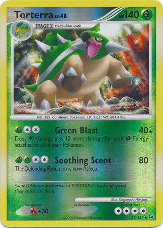 Torterra 39 127 Rare Reverse Holo Torterra 39 127 Rare Reverse Holo