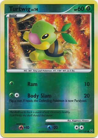 Turtwig 101 127 Common Reverse Holo Platinum Base Set Reverse Holo Singles Turtwig 101 127 Common Reverse Holo Platinum Base Set Reverse Holo Singles
