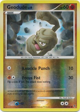 Geodude 105 147 Common Reverse Holo Geodude 105 147 Common Reverse Holo