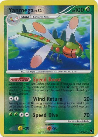 Yanmega 14 147 Holo Rare Reverse Holo Yanmega 14 147 Holo Rare Reverse Holo
