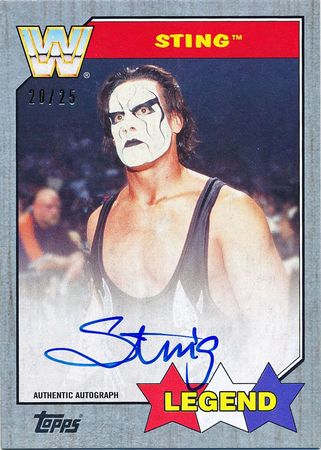 Sting Silver 25 Autograph Signature Topps WWE Heritage 2017 Trading Card Singles Sting Silver 25 Autograph Signature Topps WWE Heritage 2017 Trading Card Singles