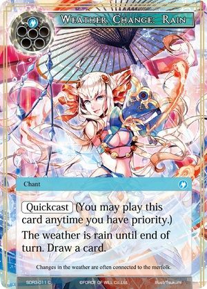 Weather Change Rain SDR3 011 Common Force of Will Reiya Cluster Decks Singles Weather Change Rain SDR3 011 Common Force of Will Reiya Cluster Decks Singles