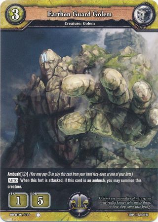 Earthen Guard Golem DB BT01 014 Common Booster Pack Vol 1 Rally to War Singles Earthen Guard Golem DB BT01 014 Common Booster Pack Vol 1 Rally to War Singles