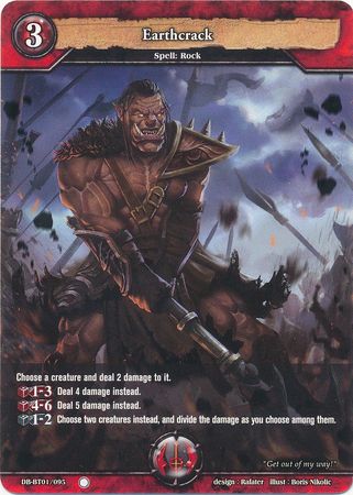 Earthcrack DB BT01 095 Common Booster Pack Vol 1 Rally to War Singles Earthcrack DB BT01 095 Common Booster Pack Vol 1 Rally to War Singles